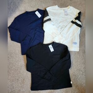 GAP Kids Long Sleeve Tees - Navy, White, Black